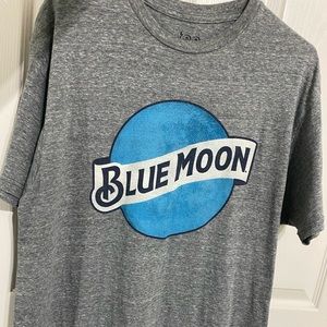 Unisex heather gray blue moon beer tee